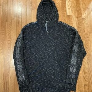 Outpost Makers Men's Black Knit Hoodie Sweatshirt